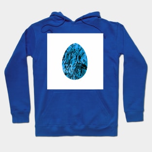 Easter egg - abstract blue-black textured watercolor, trendy earthy tones, colors, isolated on white. Design for background, cover and packaging, Easter and food illustration, greeting card. Hoodie